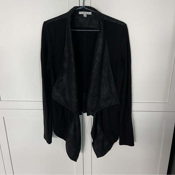 Cabi 529 Owens Waterfall drape faux black jacket - Picture 9 of 10